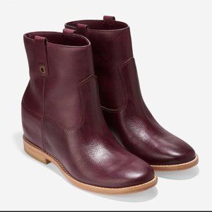 Cole Haan Zillie Boot Leather Burgundy 8.5